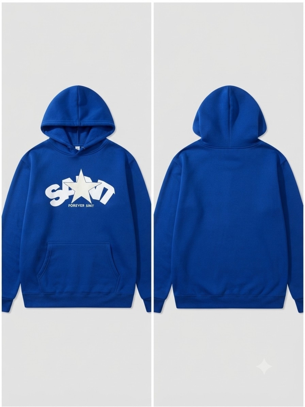 Forever 21 Royal Blue Star Logo Hoodie Sweatshirt